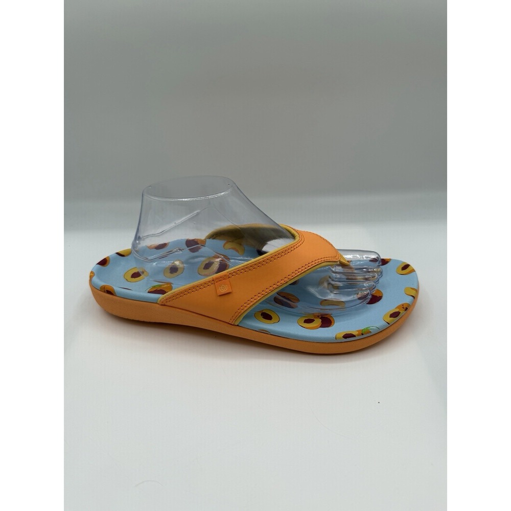 Spenco Yumi Fruitopia Peach Flip Flops, Women's 12 B, Orthotic Thong, NWOB